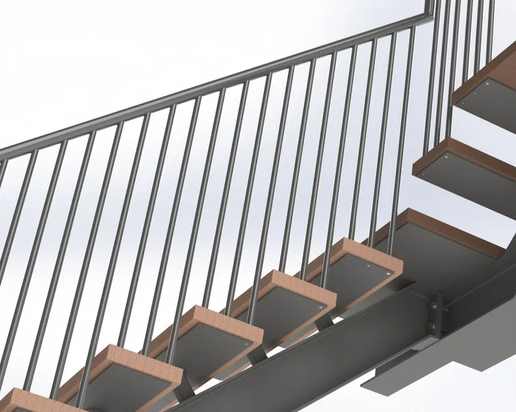 Minimalist steel staircase in Bromley
